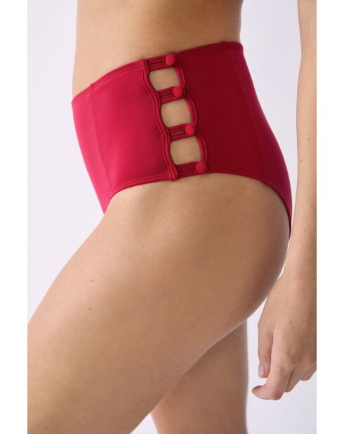 Braguita de bikini roja de cintura alta