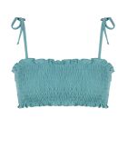 Blaues Bandeau-Bikinioberteil für Poolpartys