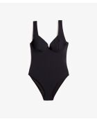 Traje de baño clásico negro Novia s24 de 1 pieza sin marco y sin concha