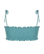 Blaues Bandeau-Bikinioberteil für Poolpartys