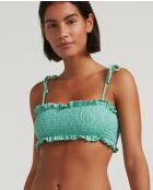 Blaues Bandeau-Bikinioberteil für Poolpartys