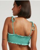 Blaues Bandeau-Bikinioberteil für Poolpartys