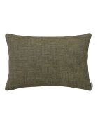 Fodera per cuscino Voltaire in lino e velluto tinta unita verde - 40x60 cm