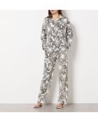 Pantaloni Ariane neri e bianchi stampati