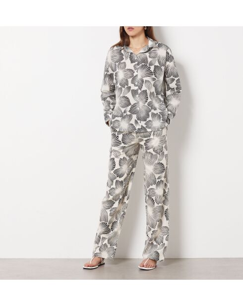 Pantaloni Ariane neri e bianchi stampati