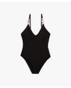 Baba schwarzer einteiliger Badeanzug ohne Rahmen ohne Schale