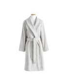 Peignoir de bain uni en coton peigné biologique Ess-cale gris clair