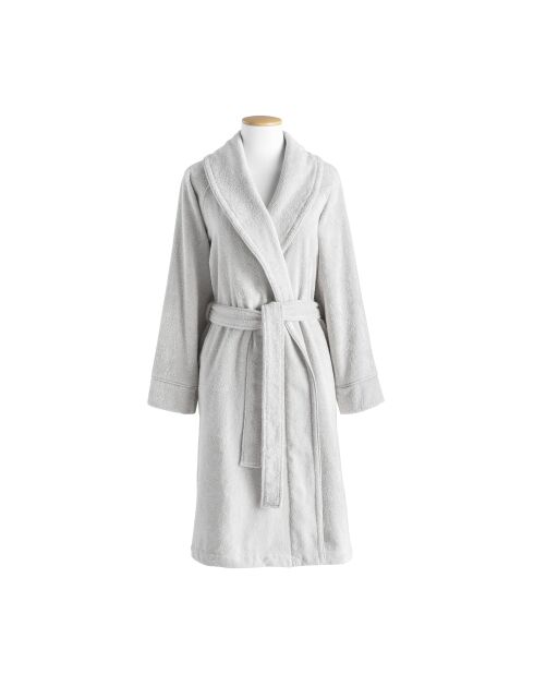 Peignoir de bain uni en coton peigné biologique Ess-cale gris clair