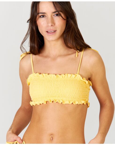 Haut de bikini bandeau Limoncello jaune