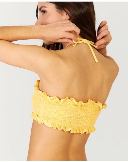 Haut de bikini bandeau Limoncello jaune