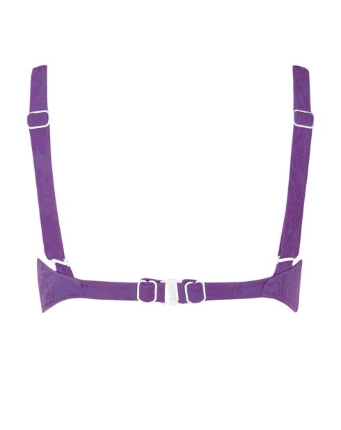 Top de bikini morado cómodo con forma de balcon