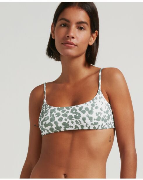 Top de bikini Khaki Soft Safari
