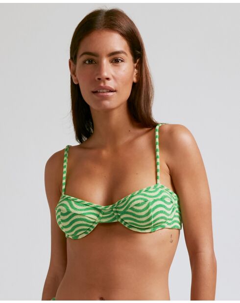 Grünes Balconette Samba-Bikinioberteil