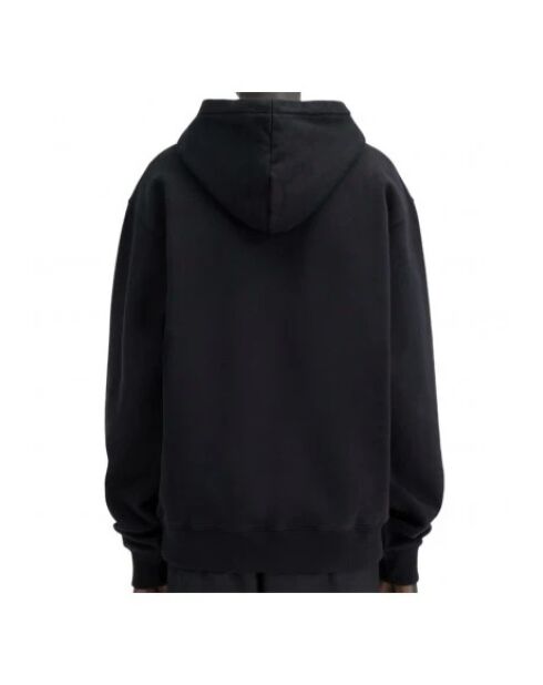 Sudadera negra de grogrén con capucha