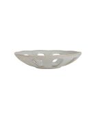 Weiße Bio-Schale mit Fliegenmuster -23 x 5 cm