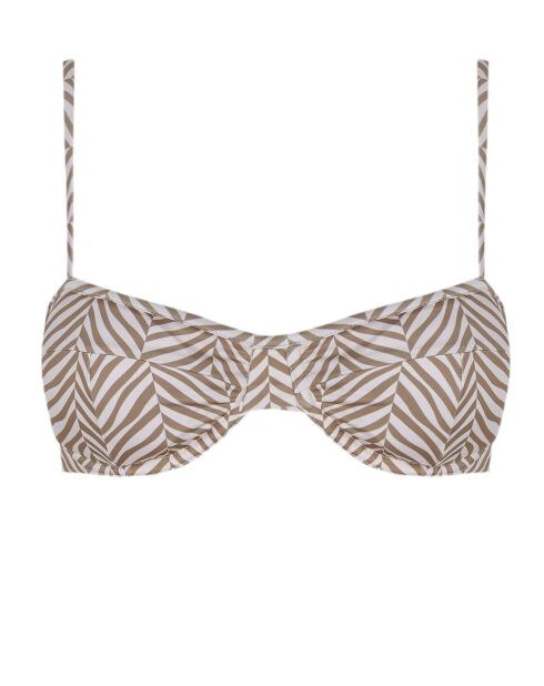 Top de bikini con balcón marrón Arena