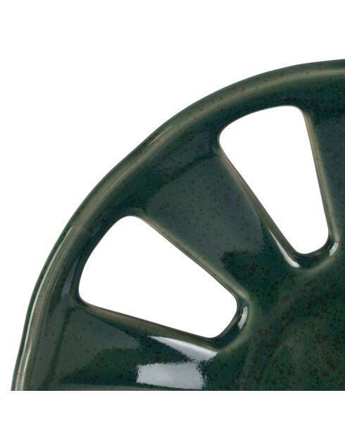 Organischer Becher mit smaragdgrünem Herzmuster - 23 x 5,5 cm