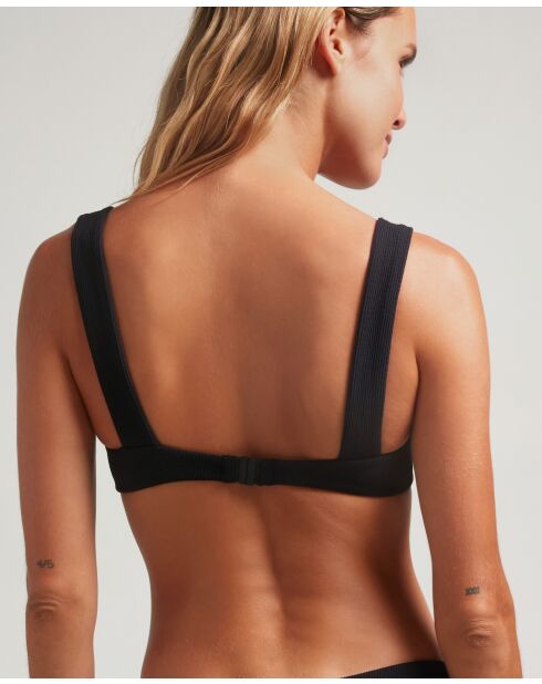 Schwarzes Balconette-Bikinioberteil