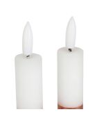 2 x LED-Kerzen in pinkfarbener Pops-Box — H: 25 cm