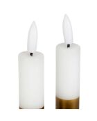 LED-Kerze aus Bronze, Pops-Box, H: 25 cm, 2 Stück