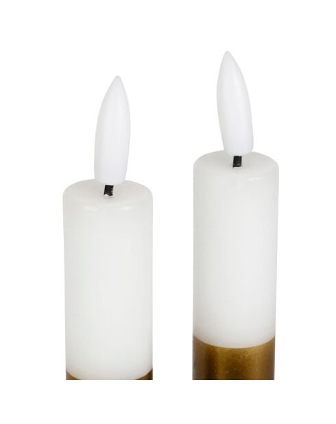 LED-Kerze aus Bronze, Pops-Box, H: 25 cm, 2 Stück