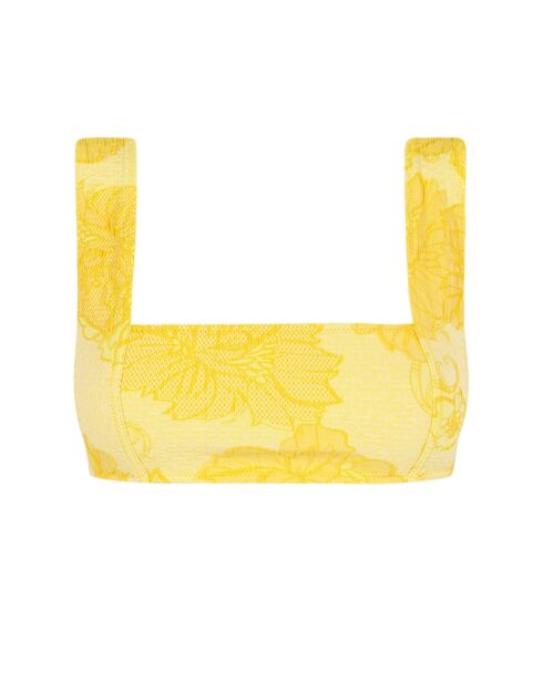 Haut de bikini Palm Poolside jaune