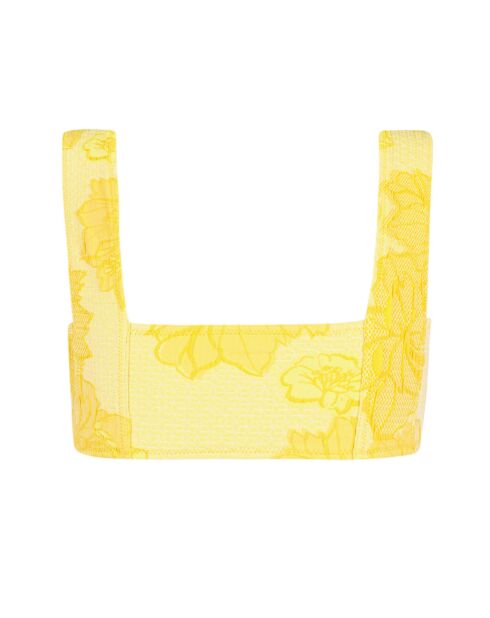 Haut de bikini Palm Poolside jaune