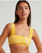 Haut de bikini Palm Poolside jaune