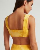 Haut de bikini Palm Poolside jaune
