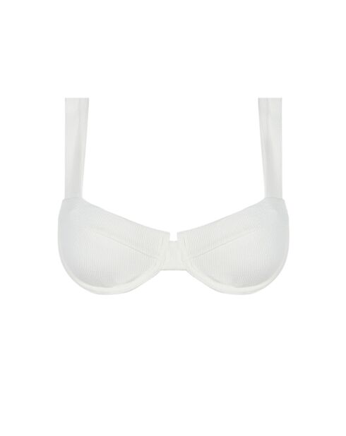 Ecru bikinitop met balkonet