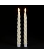 Very LED-Kerze x 2 x Candel, elfenbeinfarben