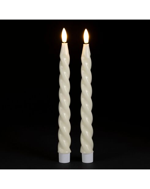 Very LED-Kerze x 2 x Candel, elfenbeinfarben