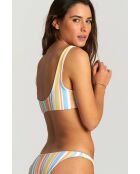 Mehrfarbige Bikinihose mit Federn