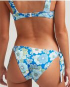 Braguita de bikini Sorrento con estampado de fondo azul