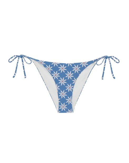 Braguita de bikini clásica con lazo de magnolia azul