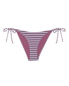 Braguita de bikini clásica Bliss Bow a rayas azules moradas