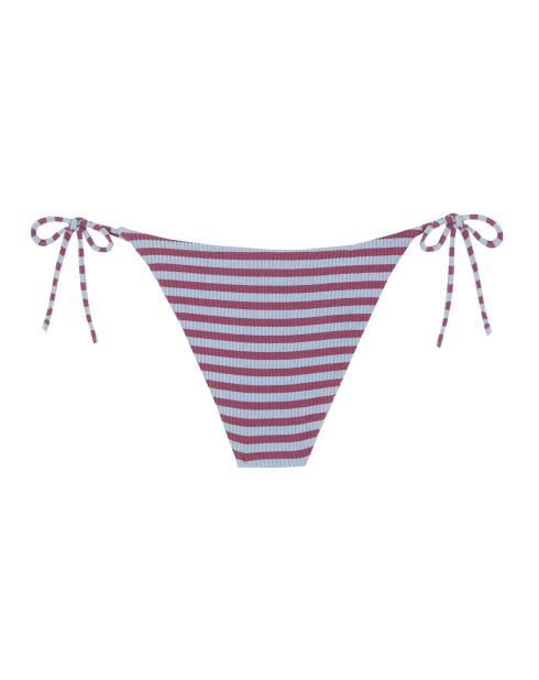 Paarsblauw gestreept Bliss Bow Classic Bikinibroekje