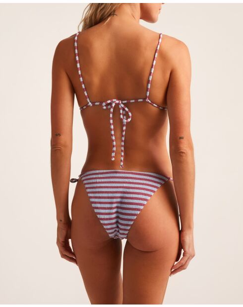 Paarsblauw gestreept Bliss Bow Classic Bikinibroekje