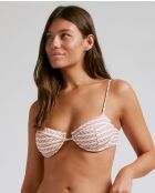 Panamera balconnet bikinitop met ecru print