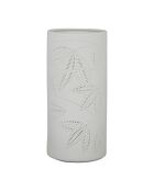 Weiße zylindrische Lampe Palmea - 11 x 24 cm