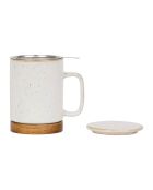 Nordika weiße Teekanne mit Filter - 37 cl