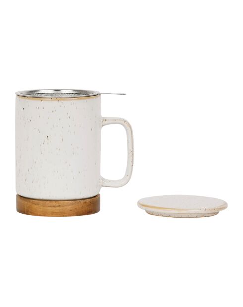 Tisaniere avec filtre Nordika blanche -  37 cl