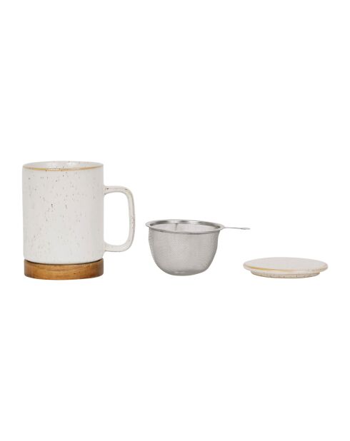 Tisaniere avec filtre Nordika blanche -  37 cl