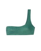 Top de bikini tipo bandeau verde Lucky