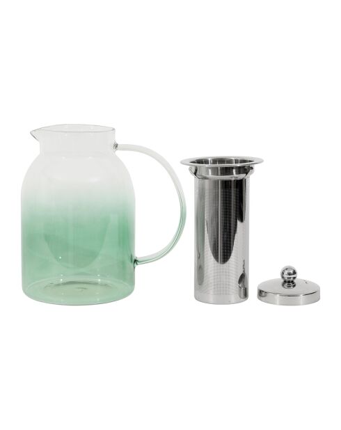 Funky groene theepot met filter - 1,5 L