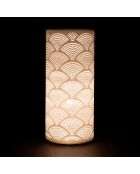 Lámpara cilíndrica Manda GM de porcelana