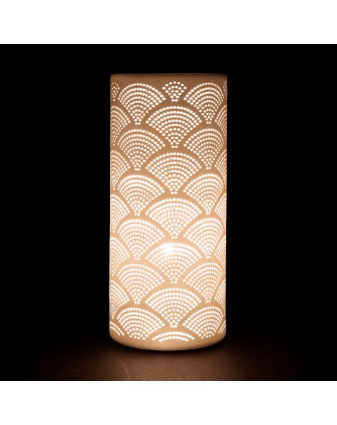 Lámpara cilíndrica Manda GM de porcelana