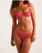 Braguita de bikini clásica con lazo rojo cereza