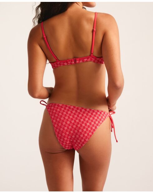Klassisches kirschrotes Bikiniunterteil mit Schleife
