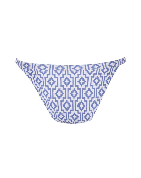 Bas de bikini classique Corfu Imprimé fond blanc